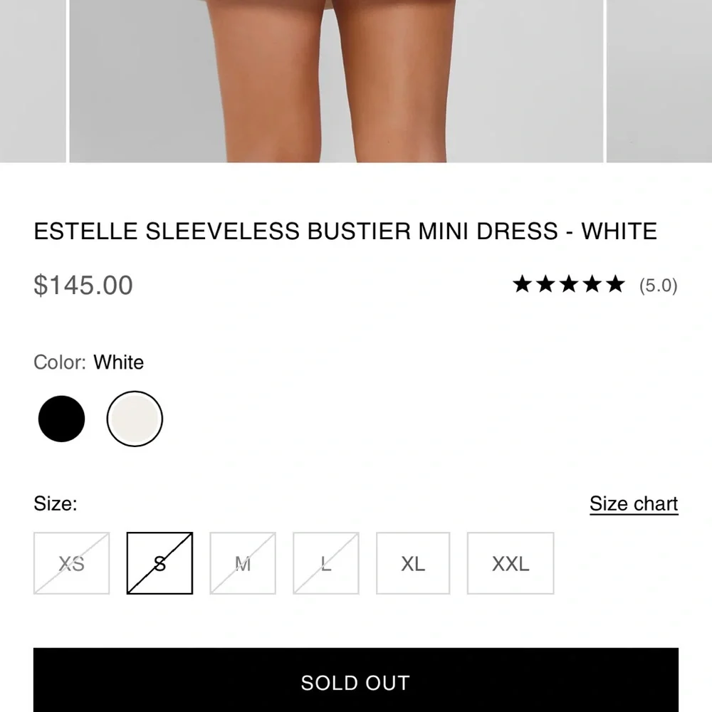 Leau Estelle Sleeveless White Mini Dress - Picture 3 of 3